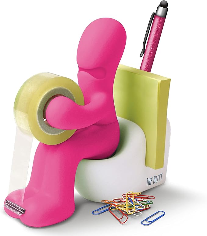 The Butt Tape Dispenser – Funny Gifts for Men – Weird Stuff, Desk Accessories for Men - Novelty, Fun Office Supplies Gag Gifts for Men - Teacher Gifts Boss Gifts for Men - Going Away Gift for Coworker