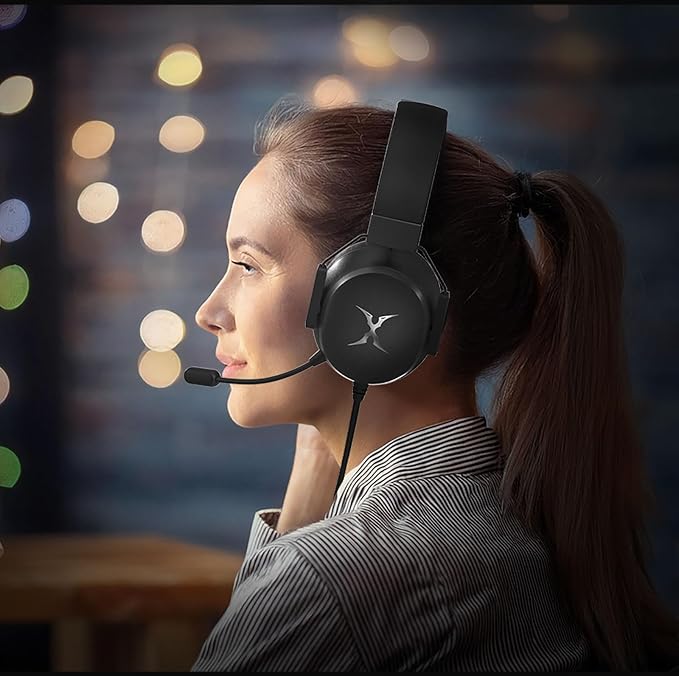FOXXRAY BA-68 Gaming Headset for PC, PS4, PS5, Xbox, Lightweight Over-Ear Headphone with mic, 50MM Dynamic Drivers, 3.5mm Audio Jack, Soft Memory Foam Cushion, Removable Microphone