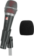Audiosavings SE Electronics V7 Switch Bundle: Supercardioid Handheld Dynamic Microphone with Magnetic On Off Switch, WS07 External Windscreen for Plosive Reduction, Vocal Use, Talkback, 2-Items