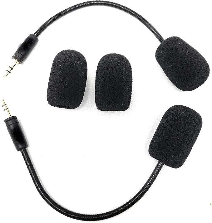 TNE 2-Pack Replacement 3.5mm Game Mics Microphone Boom for Turtle Beach Ear Force XO Four & Recon 150 50 50X 50P 60P Camo Xbox One PS4 Gaming Headsets Premium with Lock