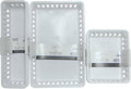Mini Storage Trays Bin Bundle- Basic Square 3pk, Slim Plastic Storage Trays Basket 3pks, Rectangular 2pk -White