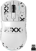 MANBASNAKE Attack Shark X3MAX 49g Wireless Supelight Mouse with Tape, BT/2.4G Wireless/Wired Gaming Mouse, PAW3950 42K DPI Optical Sensor, 200h Battery, Programmable Mouse for PC/Mac/Win (White)