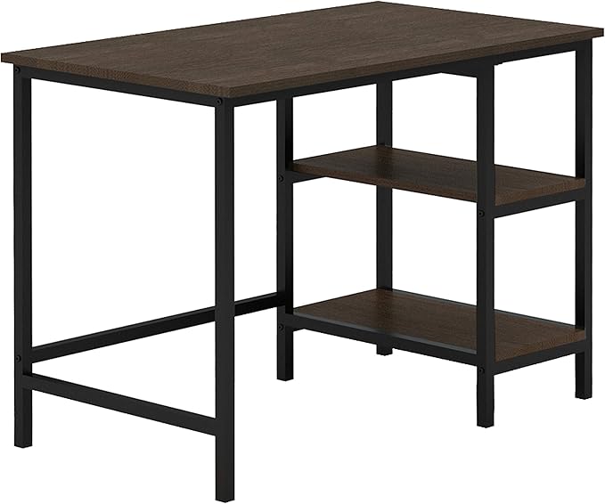 Lexicon Lavaca Metal Writing Desk and Chair Set, Black