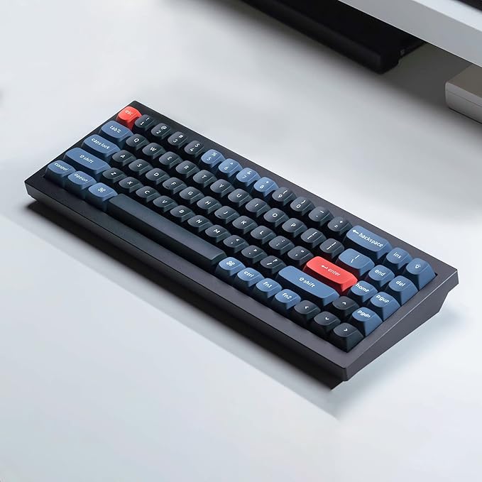 Keychron Q7 Wired Custom Mechanical Keyboard, 70% Layout QMK/VIA Programmable Macro with Hot-swappable Gateron G Pro Brown Switch Double Gasket Compatible with Mac Windows Linux (Black)