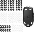 160 Dot Mouse Skates, Universal Glass Mouse Skates for Gaming Mice, Custom Glide and Control Dots for Esport Players, Smooth Movement on Cloth and Glass Mouse Pads (Black & White)