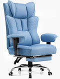 GTPLAYER Big and Tall Office Chair 400LBS Wide Ergonomic Gaming Chair with Deluxe Embossing Designed Leather with Foot Rest,150°Reclining Adjustable Soft Armrests Pocket Spring Back Support and Pillow