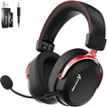 ATTACK SHARK L30Pro Wireless Gaming Headset with 2.4Ghz/BT/Wired, Long Battery Life with Detachable Microphone 7.1 Surround Sound Ultra-Low Latency for PC/PS5/Xbox/Switch/Mobile Black&Red