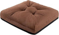Recliner Cushions, 20x20x5 Inch Double Layer Design Chair Cushion, Soft Tufted Thickened Seat Cushions for Elderly, Brown