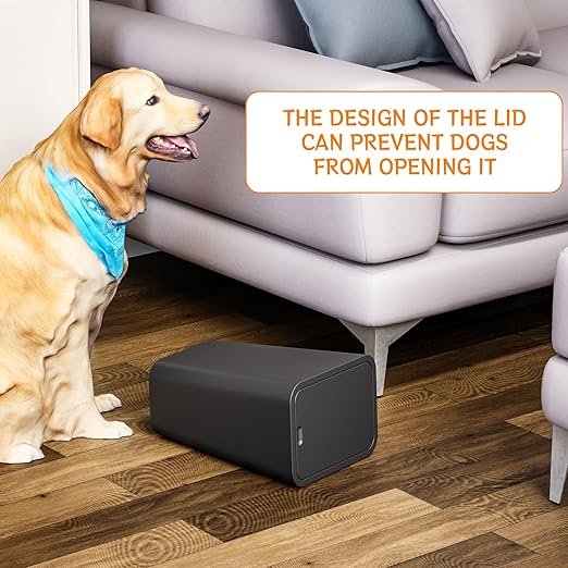 Yieach 12L Black Slim Bathroom Trash Can with Lid,3.17 Gallon Pet/Dog Proof Kitchen Trash Can,Rectangle Thin Garbage Can,Covered Waste Basket,Narrow Small Plastic Trashcan for Room,Bedroom,Office,3PCS