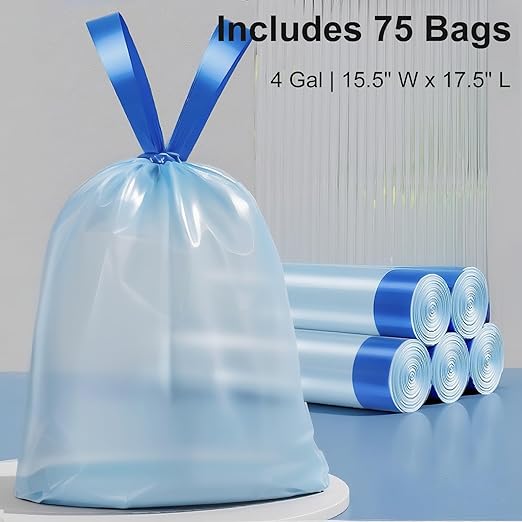 3 Gallon Slim Small Bathroom Trash Can with Lid, White Dog Proof Garbage Can with Air-Press Bag Expander & Removable Bucket, Narrow Bathroom Waste Basket for Bedroom, Office, Dorm