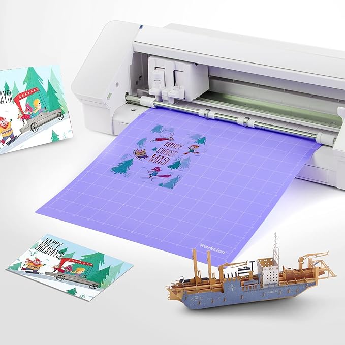 Cutting mat 12x12 Compatible With Silhouette Cameo 4/5/3/2/1(6 mats-4 Standard Adhesive,1Light Adhesive, 1Strong Adhesive) Adhesive Cutting Mat for Crafts, Quilting, Sewing, Scrapbooking and All Arts