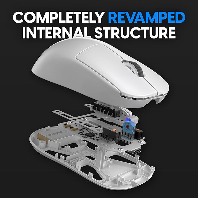 Pulsar Gaming Gears X2V2 Mini Wireless Gaming Mouse, Ultra Lightweight 1.80 oz (51 g), Symmetrical, Optical Switch, 2.4 Ghz 1 ms, 26000 DPI, PAW3395 Sensor (Mini, Wireless, White) (Renewed)