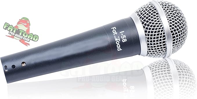 Fat Toad Vocal Cardioid Microphones (Live ResponsePRO Edition) 6-Pack – Handheld Dynamic Mics with Clips for DJ Stage Singing, Studio Recording