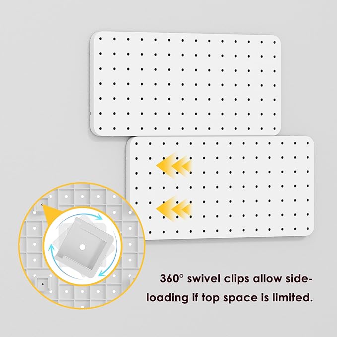Pegboard Combination Kit - Pegboards and Accessories Modular Hanging for Wall Organizer, Crafts Organization, Ornaments Display, Nursery Storage, Peg Board (3)