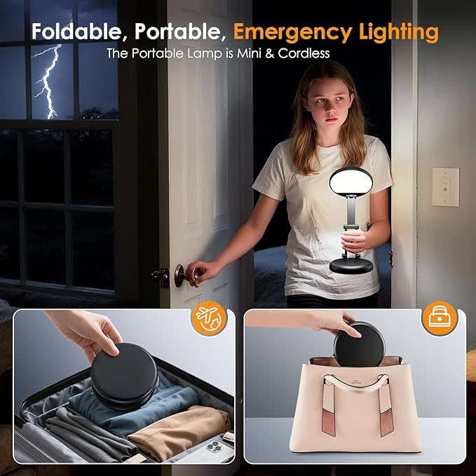 One Fire Battery Operated Lamp, 3600mAh Cordless Lamps Rechargeable Cordless Table Lamp,10 Brightness Rechargeable Lamps Table Lamp, Wireless Battery Lamp Portable Light