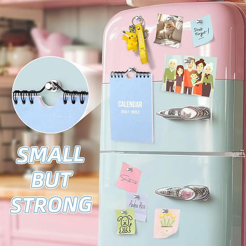 20 Pcs Fridge Magnets, Refrigerator Magnets, Small Strong Magnets, Whiteboard Magnets for Fridge, Magnetic Push Pins for Locker, Kitchen Decor and Accessories, Office, Classroom Organization
