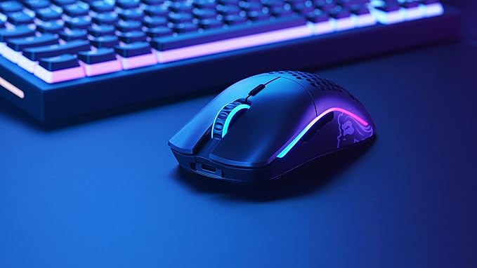 Glorious Gaming Model O Wireless Gaming Mouse - Superlight, 69g Honeycomb Design, RGB, Ambidextrous, Lag Free 2.4GHz Wireless, Up to 71 Hours Battery - Matte Black (Renewed)