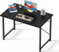 OLIXIS 44 Inch Computer Office Desk for Small Spaces, Writing Gaming Work Desk Modern Study Table with Metal Frame Home Bedroom, Black