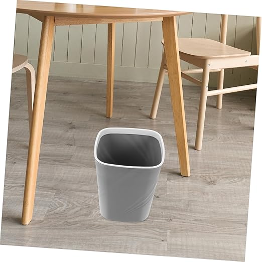HOMSFOU Slim Garbage Bin Wastebasket Trash Can for Bathroom Kitchen Desktop Plastic Waste Container