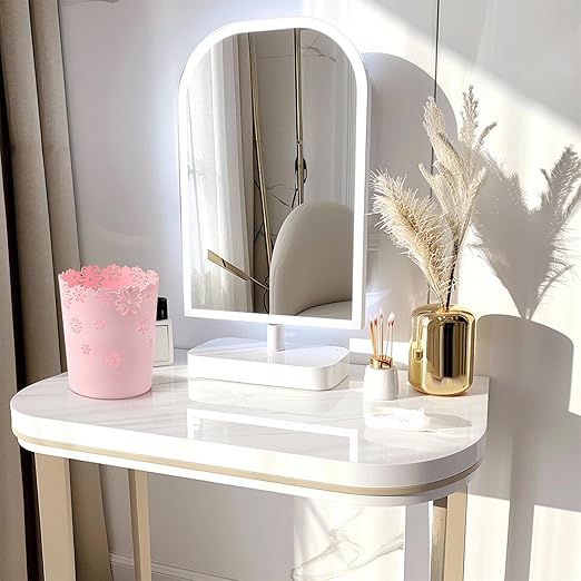 Mini Wastebasket 1.8 Gallons Small Pink Trash can Room Decor Hollow Flower Shape Plastic Lidless Round Garbage Container Bin for Bathroom, Kitchen, Bedroom, Home Office, College Dormitory (Pink, M)