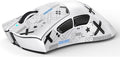 MAMBASNAKE Attack Shark V3 Wireless Gaming Mouse,Adjustable 25K DPI PAW3311 Optical Sensor,Ergonomic Lightweight 5 Programmable Buttons 500mAH Battery,2.4G/BT/USB-C Wired for PC/Mac-White&Griptape