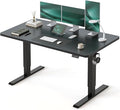 CubiCubi Electric Standing Desk Height Adjustable, 55.1 x 23.6 Inches Home Office Computer Desk, Sit to Stand Up with Memory Presets, Black