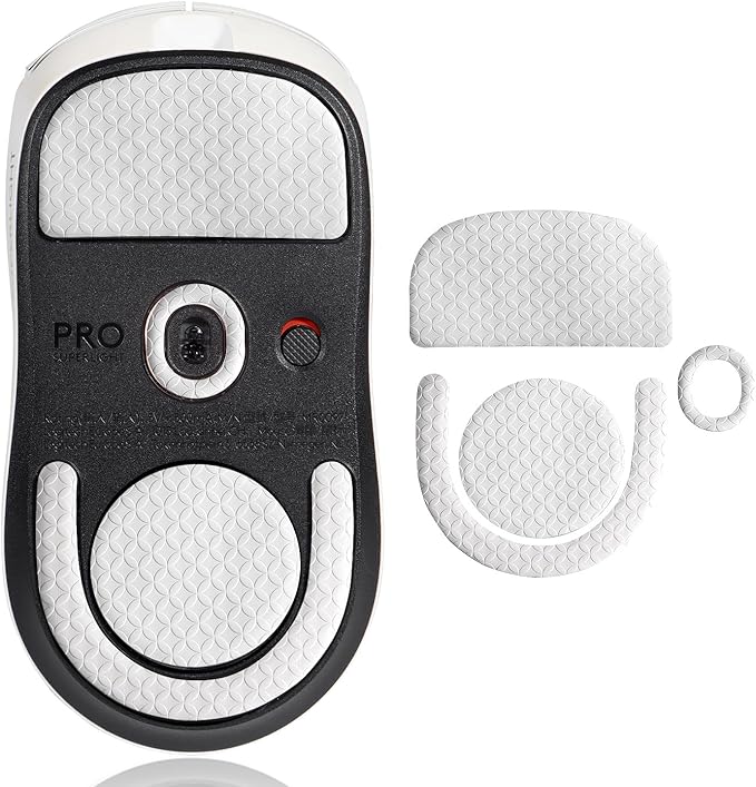 PTFE Mouse Skates for Logitech G PRO X Superlight 2 / G PRO X Superlight 2 SE/G PRO X2 Superstrike, Ultra-Smooth Rounded Edge Gaming Mouse Feet Replacement, White with Cleaning Tools