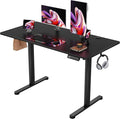 Furmax Electric Standing Desk, 45 x 24 Inches Sit Stand up Desk, Sit Stand Height Adjustable Home Office Desk with 4 Height Position Memory - with Splice Board (Black, 45)