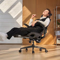 SIHOO B100 PRO Ergonomic Office Chair with Footrest, Mesh Office Chair with Adaptive Lumbar Support, Computer Chair with Wide Headrest, Desk Chair with 360° Rotatable Flip-Up Armrests, Ebony