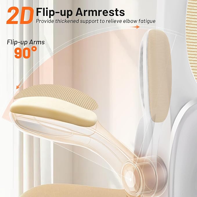 AreShark Drafting Office Chair - Ergonomic Tall Office Chair with Adjustable Footrest Ring - Counter Height Adjustable Rolling Standing Desk Chair with Lumbar Support and Flip-up Armrests for Home