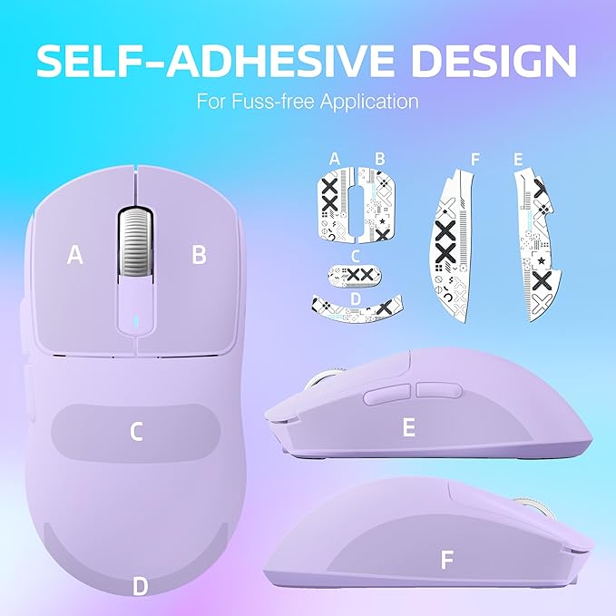 ATTACK SHARK X3 Lightweight Wireless Gaming Mouse with Tri-Mode 2.4G/USB-C Wired/Bluetooth,26K DPI, PAW3395 Optical Sensor,Kailh GM8.0 Switch,5 programmable Buttons for PC/Win/Mac(Purple+Stickers)