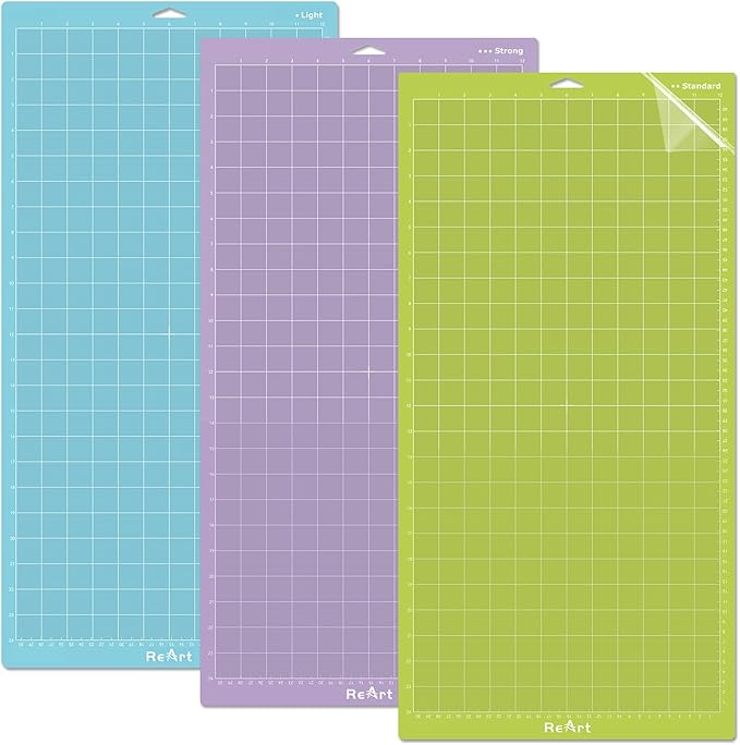 ReArt Cutting Mat Variety 12x24 – 3 Pack Strong Standard Light, Multiple Adhesive Cut Mat Replacement