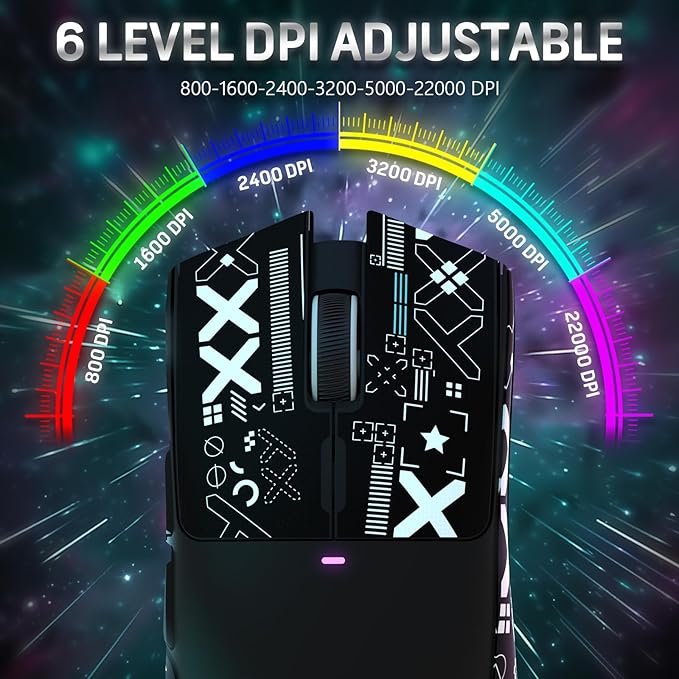 MAGIC-REFINER Attack Shark X11 59g Superlight Wireless Gaming Mouse with Grip Tape, RGB Charging Dock，BT/2.4G Wireless/Wired Pc Mouse, 22000 DPI,5 Programmable Buttons for Pc/Mac(Black)