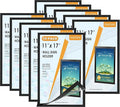 MaxGear 10 Pack Magnetic Sign Holder 11 x 17 with Magnetic Border，Self Adhesive Wall Mount Sign Holder Display Picture Frames Window Document Poster Paper Flyer Holder for Home Office Store