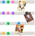 Magnetic Board Strip Set, 4 Pack Frameless Stainless Steel Iron Magnetic Strips with Adhesive Backing, Memo Notes Bulletin Bar Board for Wall, Office, School, Home, Includes 7 Colorful Magnets