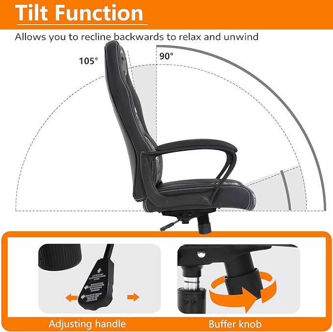 PayLessHere Gaming Chair Ergonomic Office Chair Computer Chair with Lumbar Support Ergonomic Pu Leather Adjustable Height Executive Chair for Women Men and Adults (Classic, Camo)