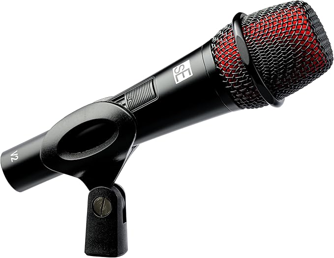 SE ELECTRONICS V2 Switch Dynamic Microphone for Singing, Speech, Instruments & Studio Recording - Supercardioid XLR Handheld Vocal Microphone with an On/Off Switch & Rugged All-Metal Housing