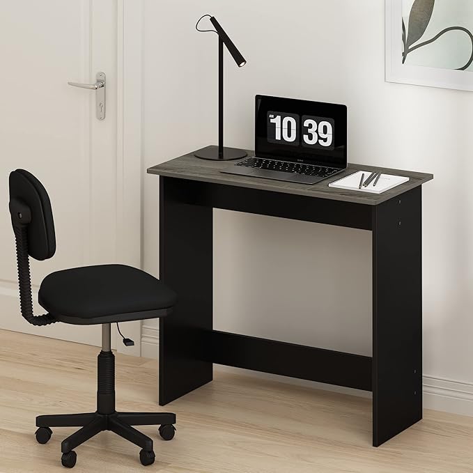 FURINNO Simplistic Study Table For Residential Use, French Oak Grey, 15.5 in x 31.5 in x 29.75 in (D x W x H)