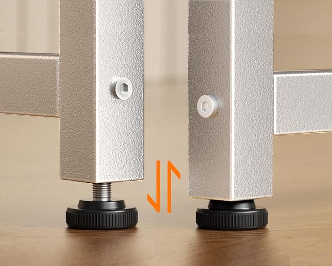 Casaottima 48 Inch Small Computer Desk for Home Office, Study Writing Table for Small Spaces, Simple Modern Desk with Headphone Hooks, White