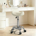 Saddle Stool with Ring Pedal, Adjustable Hydraulic Rolling Chair with Wheels for Medical, Massage, Salon, Spa, Kitchen, and Drafting Use