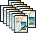 MaxGear Wall Mount Sign Holder 8.5 x 11, Self Adhesive Magnetic Display Picture Frames with Strong Magnetic Border and Clear PVC, Document Paper Wall Sign Holder for Home Office Store,12 Pack