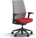 HON Cipher Mesh Office Chair, Standard Cylinder, Height Adjustable Arms, Office Chair with Lumbar Support, Titanium Mesh, Charcoal Frame, Ruby
