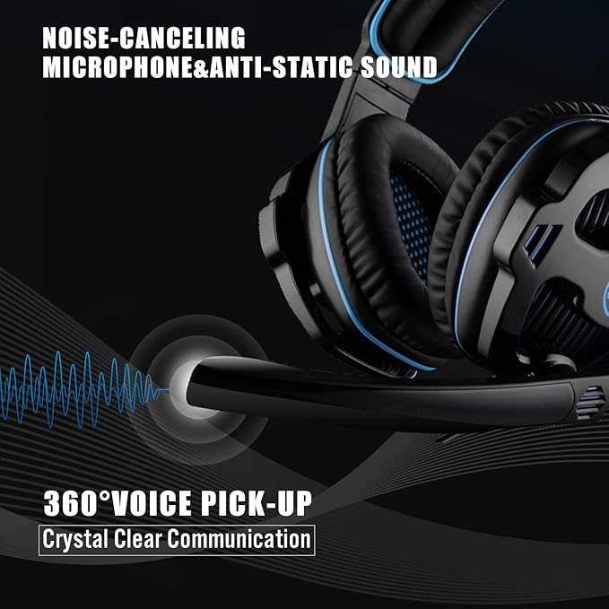 Gaming Headset for Xbox one PS4 (Black)