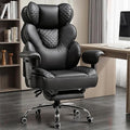 COMHOMA Big and Tall Office Chair with Upgrade Footrest, Heavy Duty Gaming Chair High Back Executive Chair with Spring Lumbar Support for Lower Back Pain Relief, 150°Reclining Adjustable Armrests