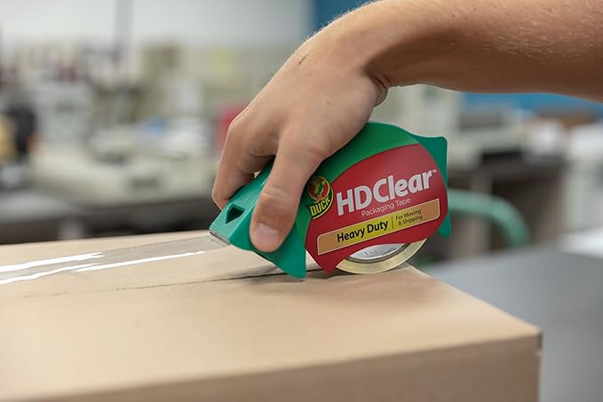 Duck HD Clear Packing Tape Refills - Strong Heavy Duty Packing Tape for Shipping and Moving,Boxes and Packaging - 1.88 in. x 54.6 Yards - 3" Core - Clear (441962),6 Rolls (Pack of 6)
