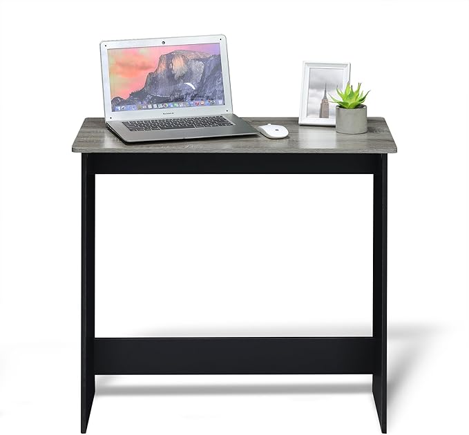 FURINNO Simplistic Study Table For Residential Use, French Oak Grey, 15.5 in x 31.5 in x 29.75 in (D x W x H)