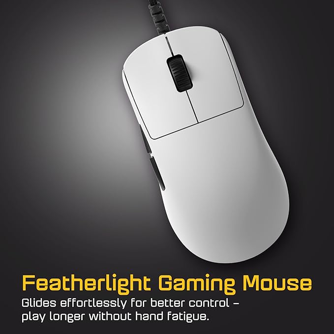 ENDGAME GEAR OP1 8k v2 White – Esports Gaming Mouse with Cable, 30K DPI Optical Sensor, 8000Hz Polling, Hot-Swappable Switches & Claw-Grip Design