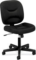 HON ValuTask Armless Desk Chair, Padded Mesh Low Back, Ergonomic Tilt-Tension Recline Control, Swivel Rolling Wheels - Small Office Chairs for Bedroom, Dorm, Small Spaces, Computers