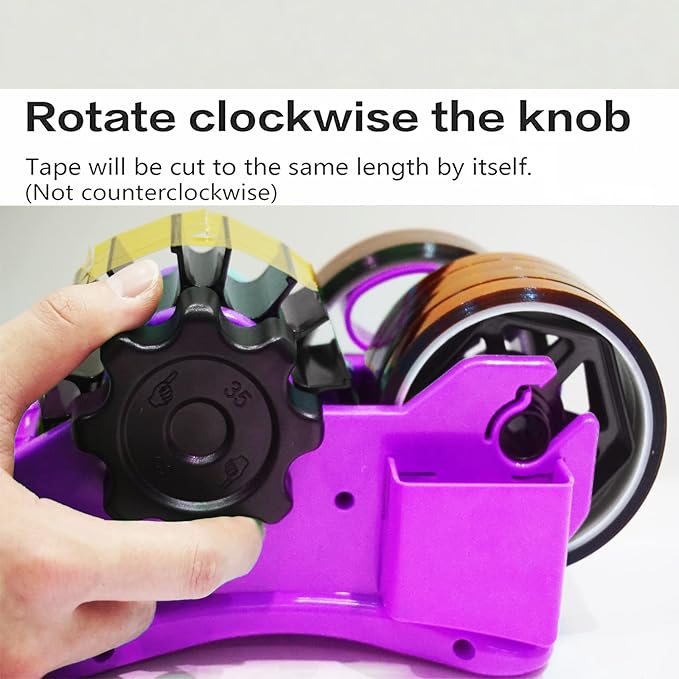SHDSL Purple Heat Tape Dispenser- Multiple Roll Cut Heat Tape Dispenser 1" & 3" Core Double Reel Cores Sublimation for Heat Transfer Tape,Semi-Automatic Tape Dispenser with Compartment Slots