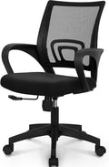 NEO CHAIR Office Desk Computer Chair Ergonomic Mesh Gaming Cushion Seat with Comfy Lumbar Mid Back Support Adjustable Height Swivel Rolling Wheels for Home Task (Mesh Black)